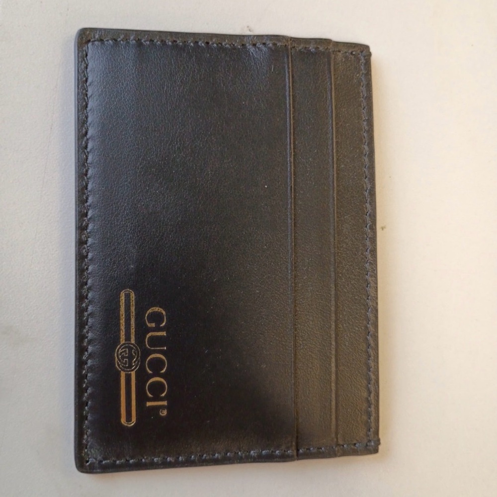 Gucci Black Leather Card Holder
